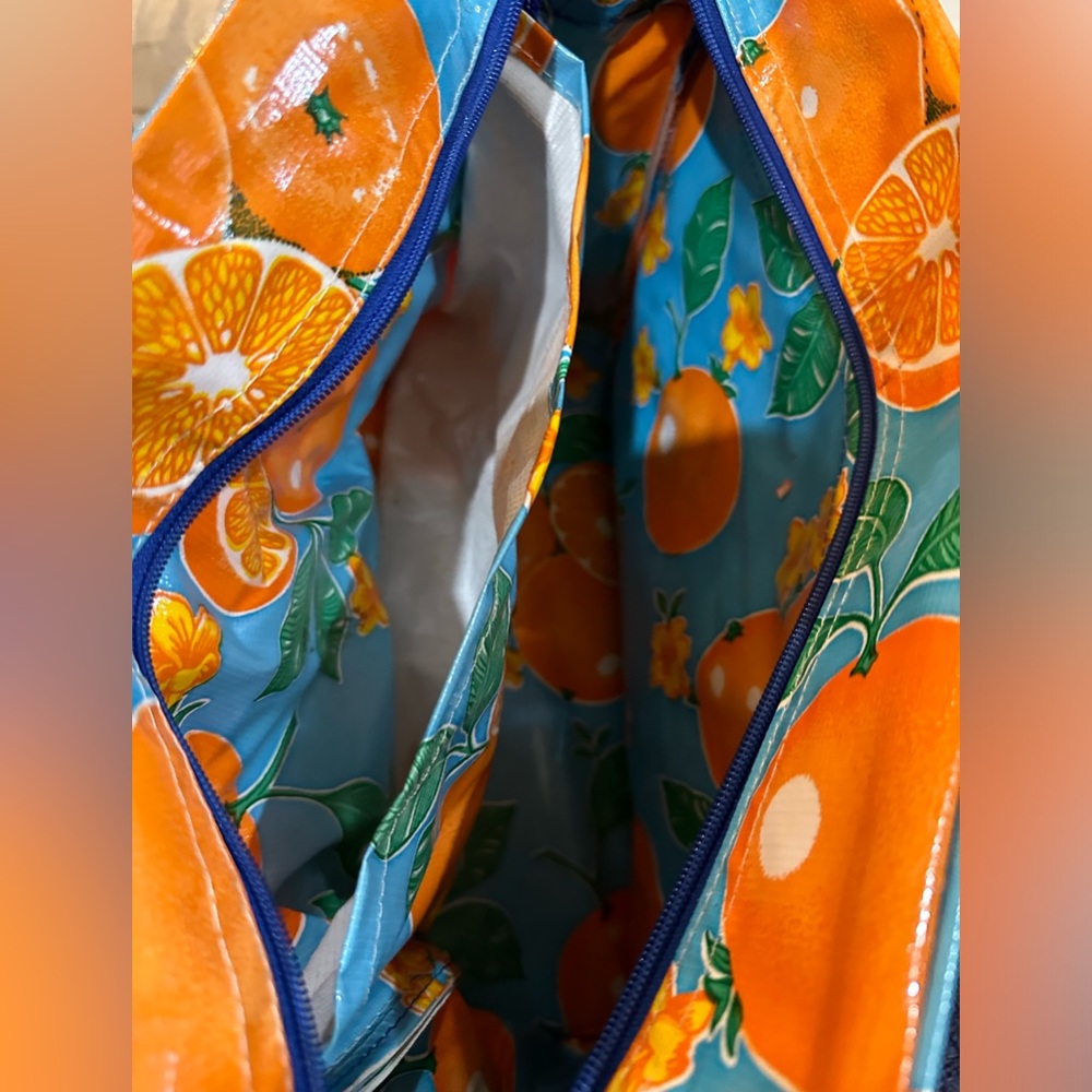 Colorful Citrus Print Oilcloth Tote Bag - Picture 9 of 10